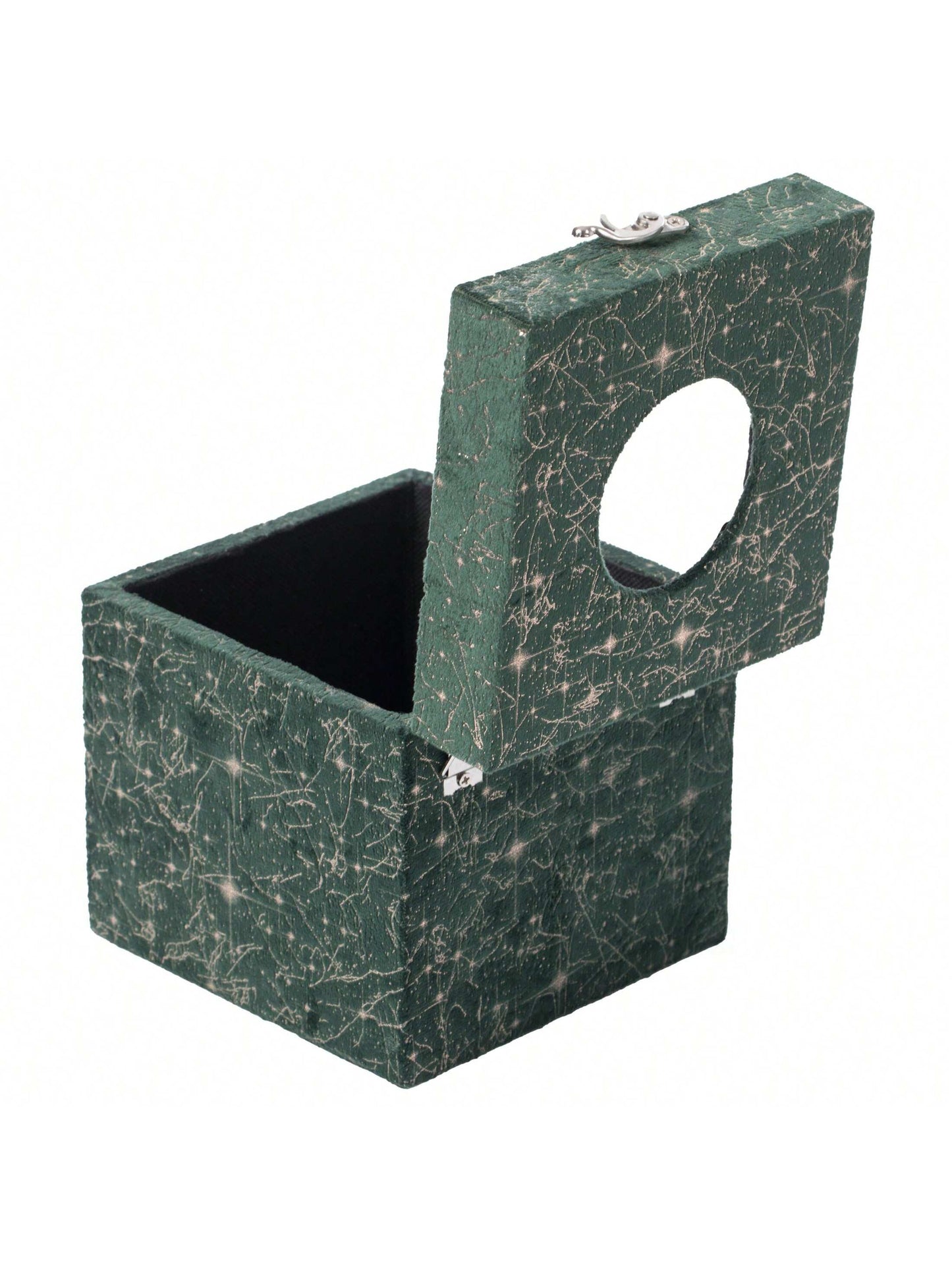 Square Velvet Modern Paper Facial Tissue Box Holder, Green Green