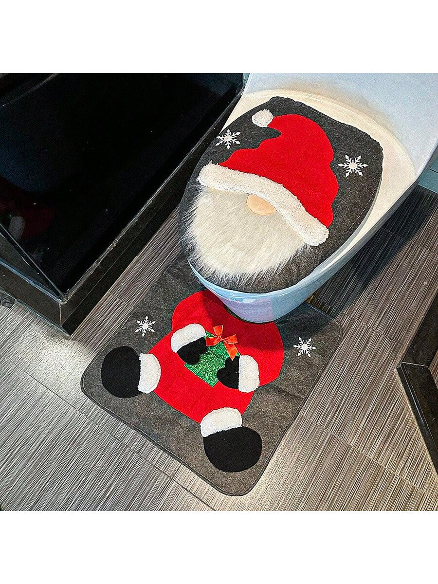 1pc Faceless Man Toilet Seat Cover, Bathroom Decorative 2-Piece Set, Creative Toilet Seat Cover - Toilet Mat - Bathroom Supplies - Christmas Gift Multicolor