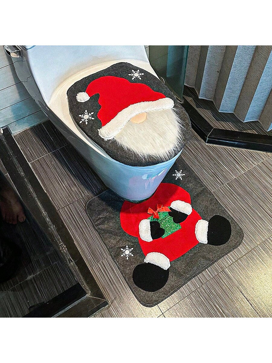 1pc Faceless Man Toilet Seat Cover, Bathroom Decorative 2-Piece Set, Creative Toilet Seat Cover - Toilet Mat - Bathroom Supplies - Christmas Gift Multicolor