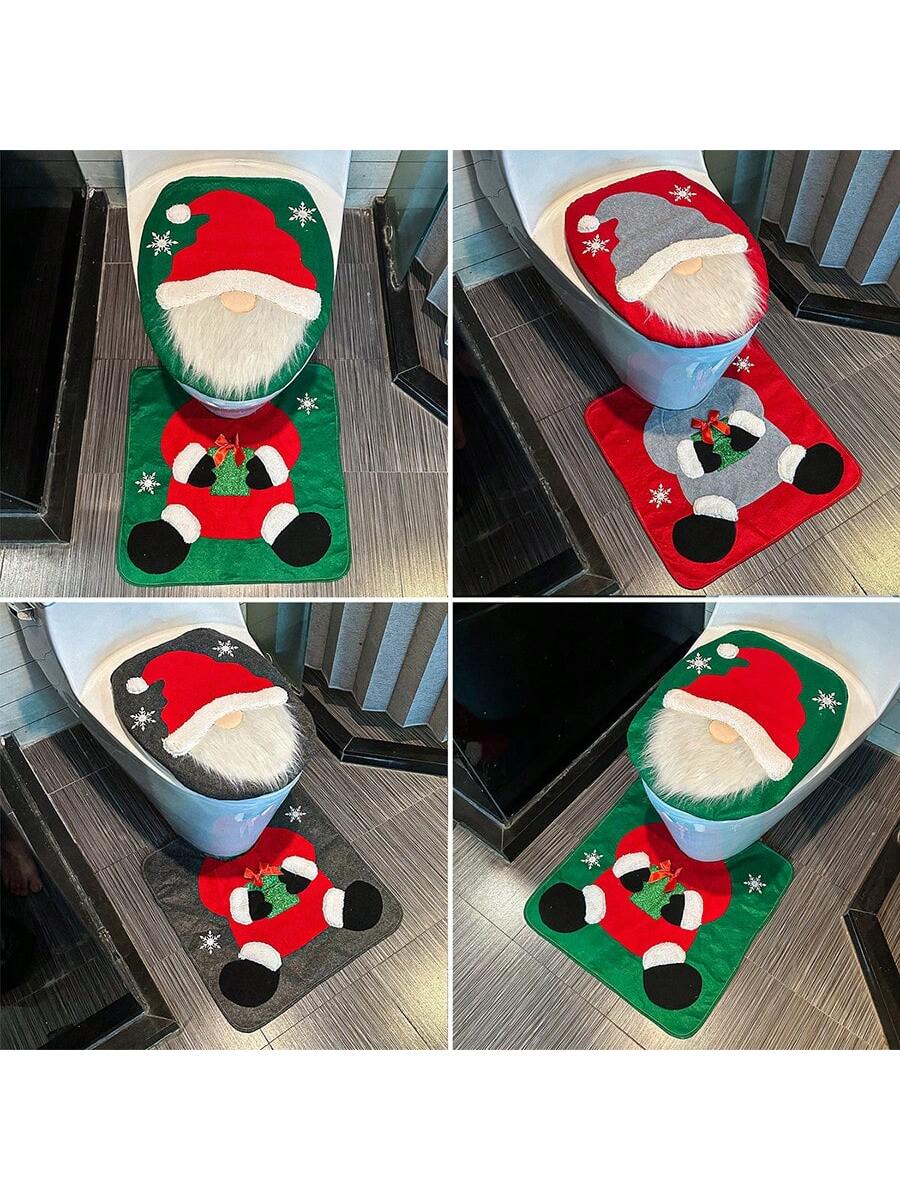 1pc Faceless Man Toilet Seat Cover, Bathroom Decorative 2-Piece Set, Creative Toilet Seat Cover - Toilet Mat - Bathroom Supplies - Christmas Gift Multicolor