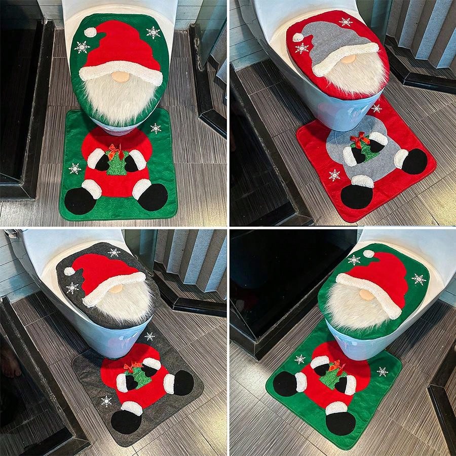 1pc Faceless Man Toilet Seat Cover, Bathroom Decorative 2-Piece Set, Creative Toilet Seat Cover - Toilet Mat - Bathroom Supplies - Christmas Gift Multicolor