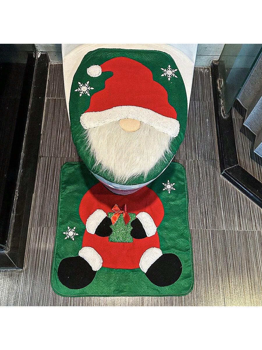 1pc Faceless Man Toilet Seat Cover, Bathroom Decorative 2-Piece Set, Creative Toilet Seat Cover - Toilet Mat - Bathroom Supplies - Christmas Gift Multicolor