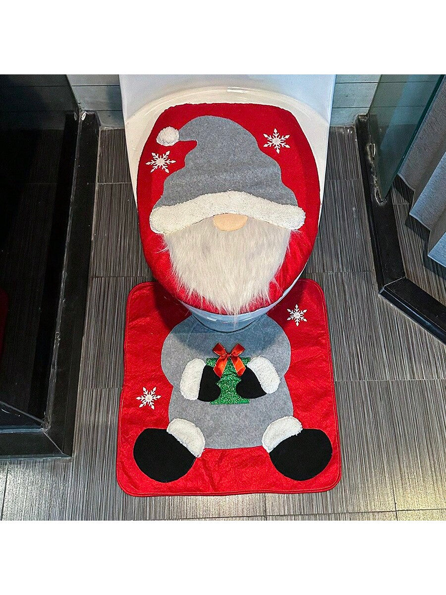 1pc Faceless Man Toilet Seat Cover, Bathroom Decorative 2-Piece Set, Creative Toilet Seat Cover - Toilet Mat - Bathroom Supplies - Christmas Gift Multicolor