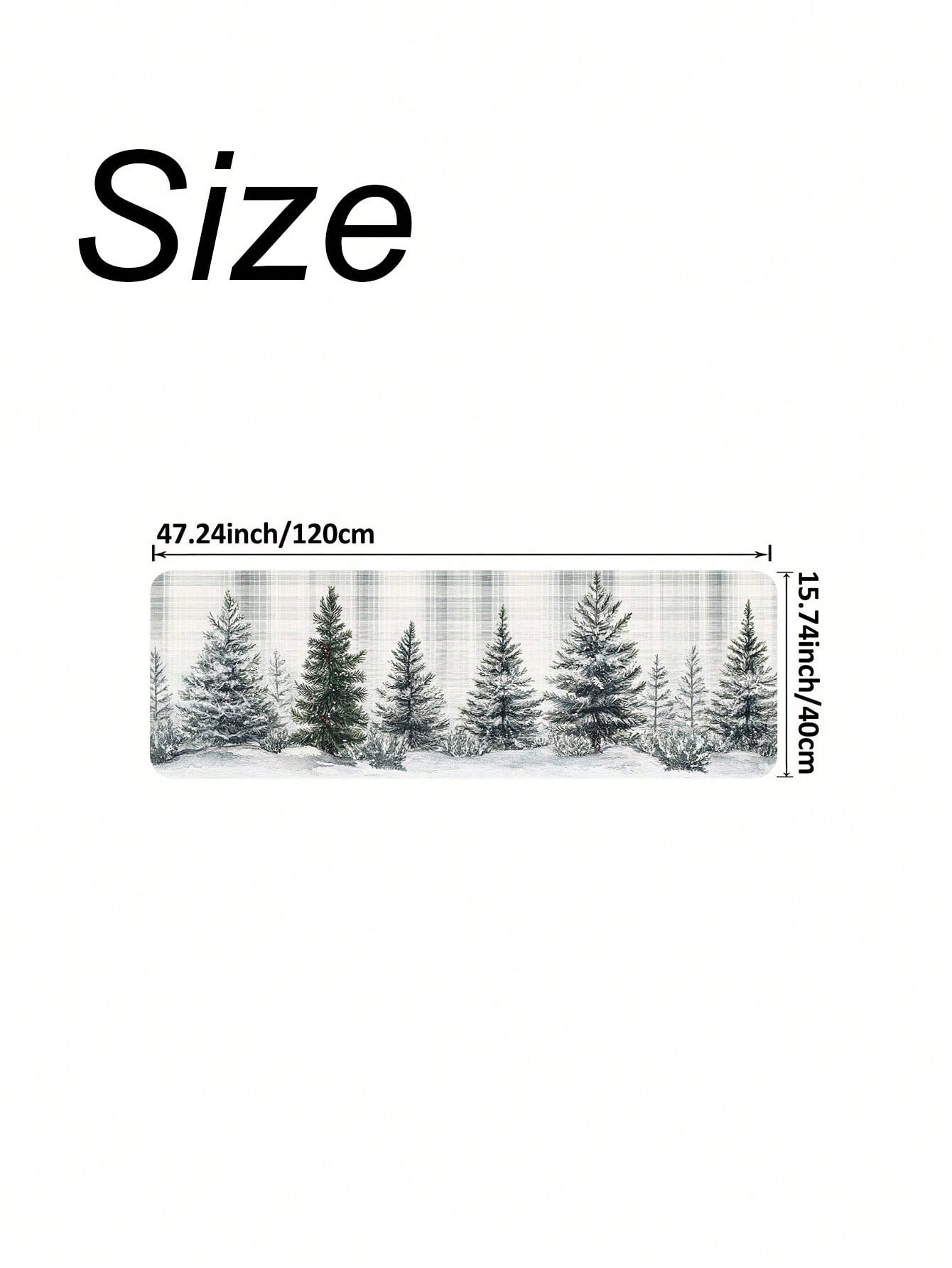 Christmas Tree Printed Kitchen Carpet - Non Slip, Durable, Machine Washable Entrance Mat, Suitable For Home, Office, Laundry - Quick Drying, Comfortable Bracket Design, Made Of Thick Flannel Material White