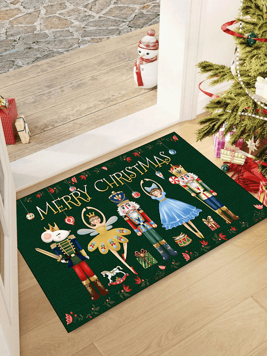 1pc 'Christmas Fairy Tale Chracters' Doormat, Indoor Mat, Throw Rug, Creative Door Mat, Entryway Themed Mat, Home Decor, Non-Slip Floor Rug Mat, Bedroom Accessories, Photo Props, Outdoor Decor, Throw Rug, Area Rug, Gift Multicolor