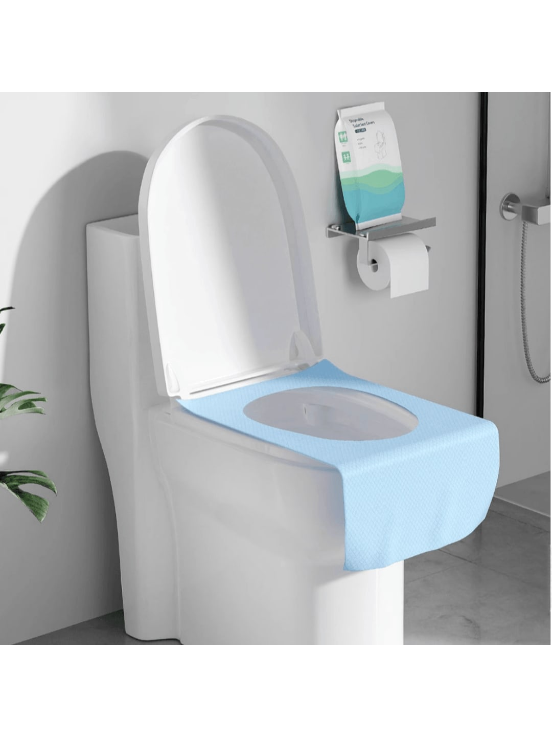 10pcs/Pack Christmas Pattern Disposable Toilet Seat Cover, Waterproof, Hygienic For Pregnant Women And Travel Use Multicolor