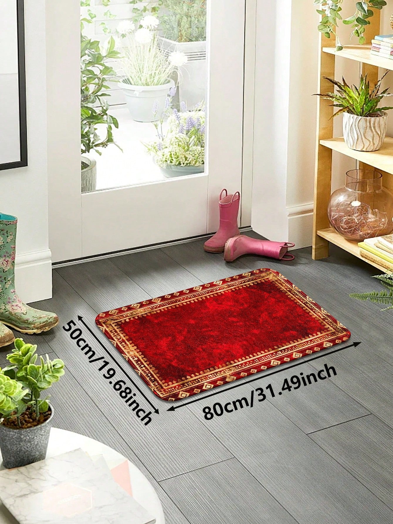 1pc Red Soft Room Decor Carpet/Mat For Kitchen Red