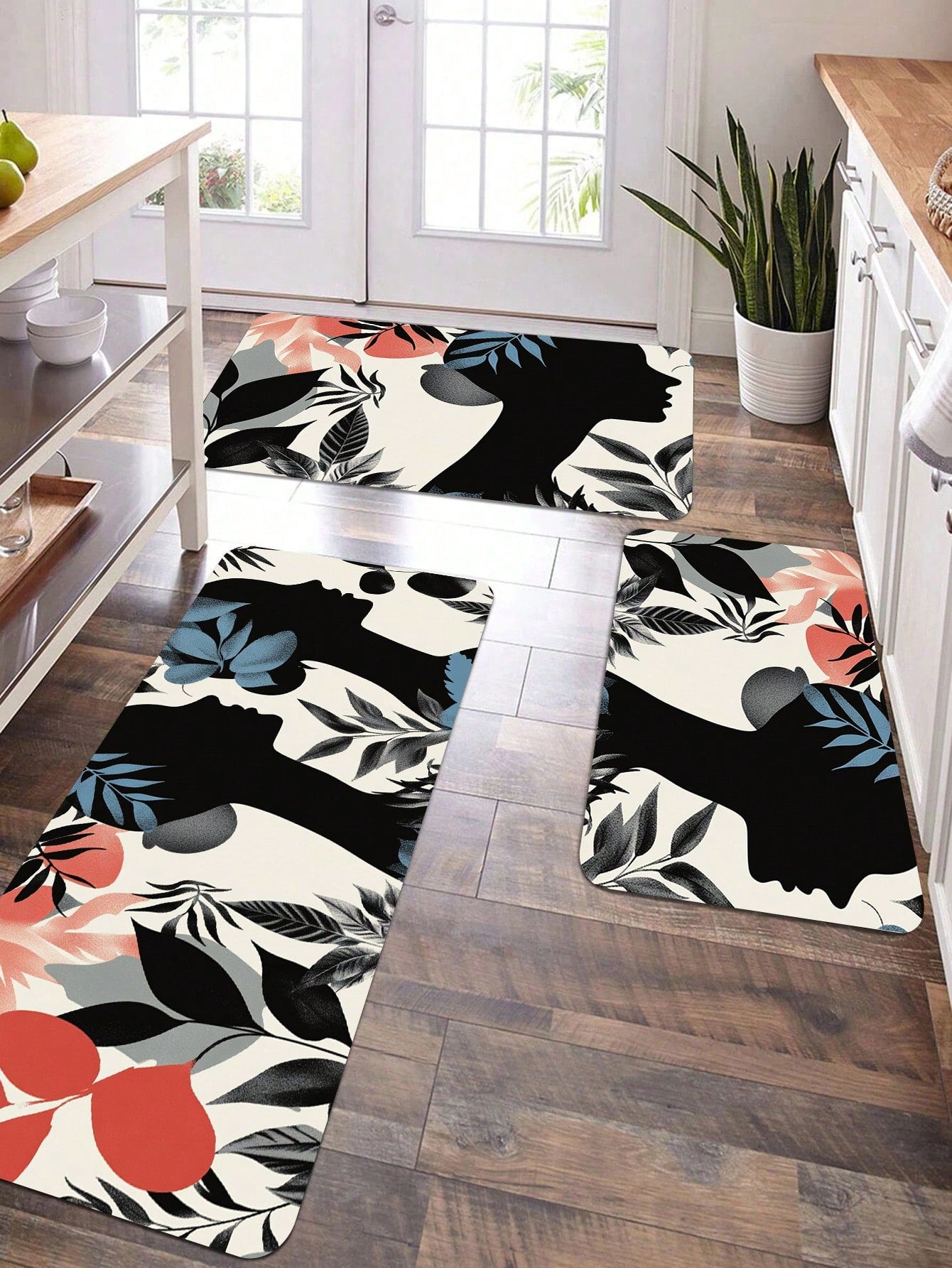 1 Piece Of Christmas Printed Kitchen Carpet - Non Slip, Durable, Machine Washable Entrance Mat, Suitable For Homes, Offices, Laundry Rooms - Quick Drying, Comfortable Stand Design, Made Of Thick Flannel Material White