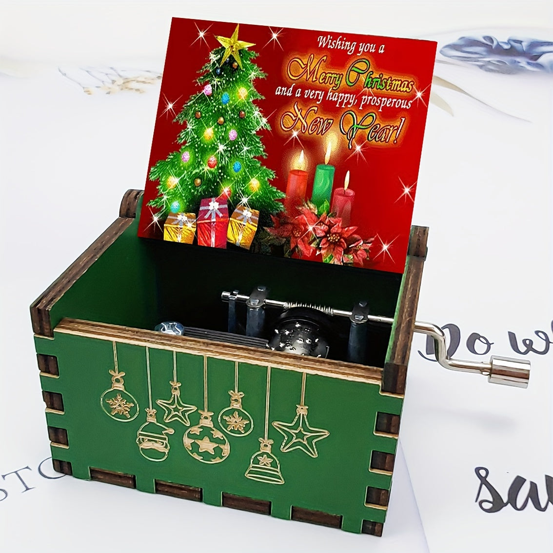 1pc Merry Christmas Music Box Gift - Cute Merry Christmas And Happy New Year Gifts To Wife Husband Boyfriend Women Girlfriend