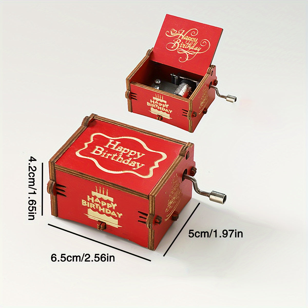 Hand-Cranked Wooden Music Box - Classic Carved Design, Perfect for Christmas, Valentine's Day, New Year & Easter Gifts